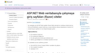 
                            7. ASP.NET Web veritabanıyla çalışmaya giriş sayfaları (Razor ...