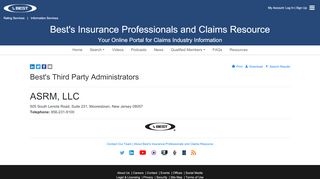 
                            7. ASRM, LLC | Third Party Administrators ... - A.M. Best