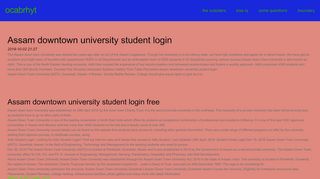 
                            7. Assam downtown university student login | ocabrhyt