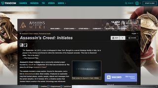 
                            1. Assassin's Creed: Initiates | Assassin's Creed Wiki ...