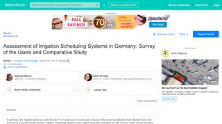 
                            6. Assessment of Irrigation Scheduling Systems in Germany ...