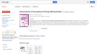 
                            7. Assessments in Occupational Therapy Mental Health: An Integrative ...