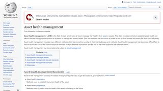 
                            8. Asset health management - Wikipedia