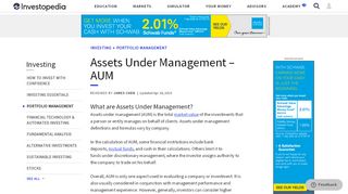 
                            9. Assets Under Management – AUM Definition - Investopedia