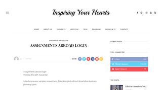 
                            9. Assignments abroad login - inspiringyourhearts.com