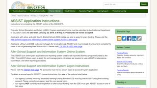 
                            2. ASSIST Application Instructions (CA Dept of Education)