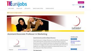 
                            5. Assistant/Associate Professor in Marketing job with ZAYED ...