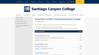 
                            7. Associate of Arts: Communication (11929)