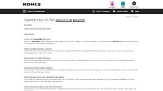 
                            2. associate payroll? - Find Answers - Kohl's