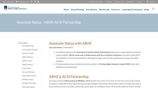 
                            6. Associate Status-ACSI - Associates - Association for Biblical Higher ...