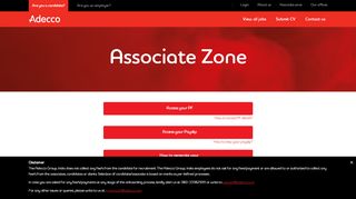 
                            1. Associate Zone - Find a job with Adecco India