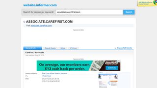 
                            5. associate.carefirst.com at WI. CareFirst - Associate - Website Informer