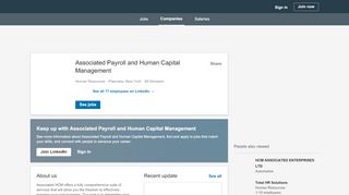 
                            9. Associated Payroll and Human Capital Management | LinkedIn