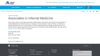 
                            1. Associates in Internal Medicine - Primary Care NYC | Mount Sinai ...