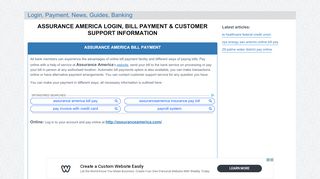 
                            8. Assurance America Login, Bill Payment & Customer …