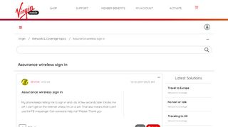 
                            9. Assurance wireless sign in - Virgin Mobile Community