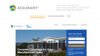 
                            5. Assurant Mobile Home Insurance Quote | 800-771-7758