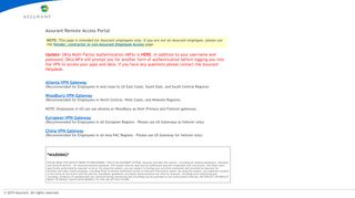 
                            3. Assurant Remote Access Portal