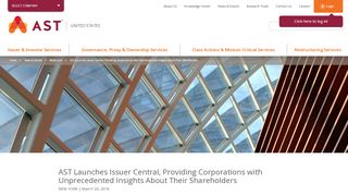 
                            6. AST Launches Issuer Central, Providing Corporations with ...