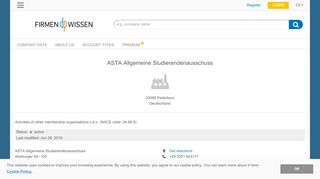 
                            8. ASTA Allgemeine Studierendenausschuss - FirmenWissen