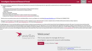 
                            2. Astellas ISR Portal - Welcome