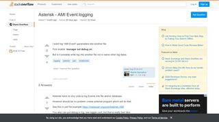 
                            4. Asterisk - AMI Event logging - Stack Overflow