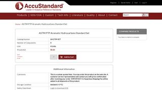 
                            6. ASTM PTP Aromatic Hydrocarbons Standard Set - AccuStandard