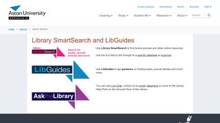 
                            1. Aston University Library SmartSearch and Aston …