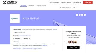 
                            8. Astor Medical - Overview, News & Competitors | ZoomInfo.com