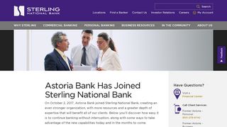 
                            7. Astoria Bank Has Joined Sterling National Bank