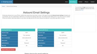 
                            5. Astound Email Settings | astound.net SMTP, IMAP & POP Server