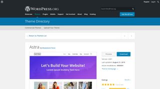 
                            1. Astra - WordPress theme | WordPress.org