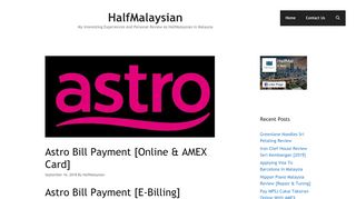 
                            1. Astro Bill Payment [Online & AMEX Card] • HalfMalaysian