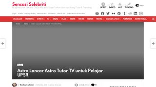 
                            8. Astro Lancar Astro Tutor TV untuk Pelajar UPSR | Sensasi ...