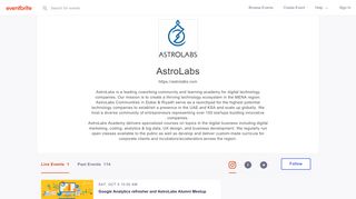 
                            3. AstroLabs Events | Eventbrite