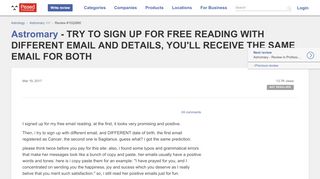 
                            1. ASTROMARY - TRY TO SIGN UP FOR FREE ... - Pissed …