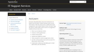 
                            6. AsULearn | IT Support Services