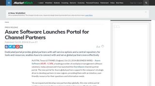 
                            8. Asure Software Launches Portal for Channel Partners - MarketWatch