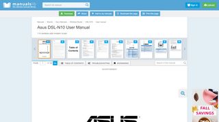 
                            8. ASUS DSL-N10 USER MANUAL Pdf Download.