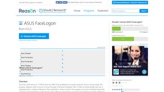 
                            9. ASUS FaceLogon - Should I Remove It?