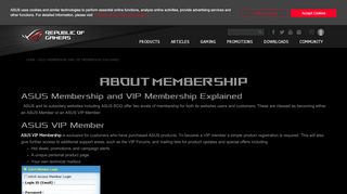 
                            3. ASUS Membership and VIP Membership Explained