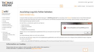 
                            2. AsusSetup Log.iniis Fehler beheben – Thomas-Krenn-Wiki