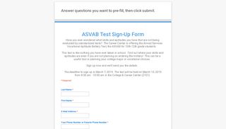 
                            6. ASVAB Test Sign-Up Form - docs.google.com