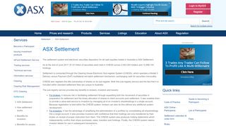 
                            2. ASX Settlement - Home - Australian Securities Exchange …