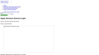 
                            2. @ Apply Advance America Login | Fast & Secured