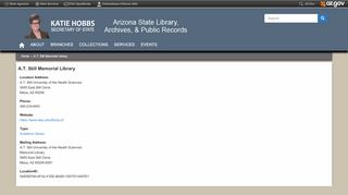 
                            5. A.T. Still Memorial Library | Arizona State Library