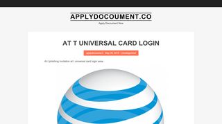 
                            6. At T Universal Card Login | Applydocoument.co