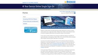 
                            8. At Your Service Online Single Sign-On: Home
