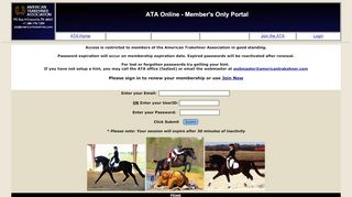 
                            2. ATA Online Member Portal