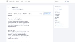 
                            6. ATB Coin Careers, Funding, and Management Team | AngelList